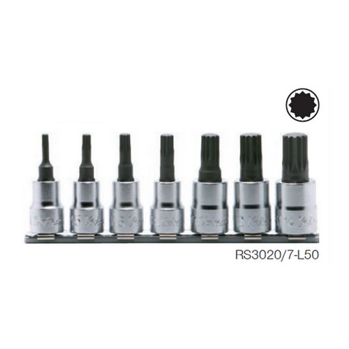 SKI - สกี จำหน่ายสินค้าหลากหลาย และคุณภาพดี | KOKEN RS3020/7-L50 ชุดบ๊อกซ์เดือยโผล่ XZN 7 ชิ้น ขนาด 3/8นิ้ว ยาว 50mm.