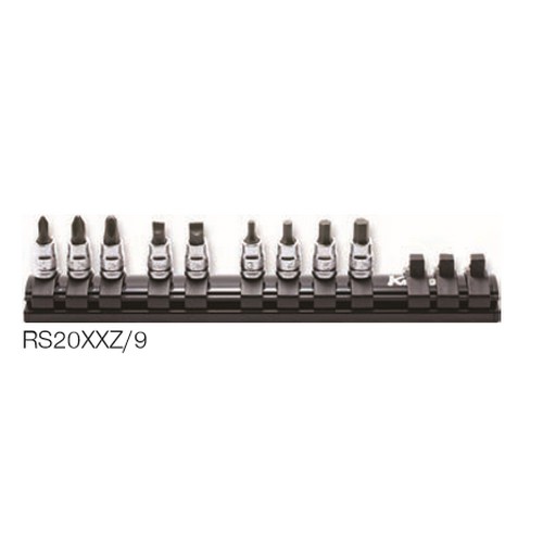 KOKEN RS20XXZ/9 บ๊อกซ์เดือยโผล่ รุ่นแชด (มิล) ขนาด 1/4นิ้ว ชุด 9 ชิ้น ในราง