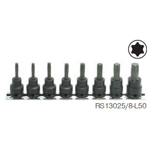 SKI - สกี จำหน่ายสินค้าหลากหลาย และคุณภาพดี | KOKEN RS13025/8-L50 บ๊อกซ์เดือยโผล่ลม ท๊อกซ์ ขนาด 3/8นิ้ว ชุด 8 ชิ้น