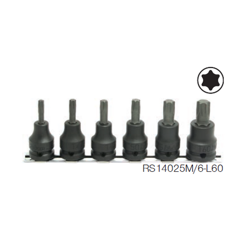 KOKEN RS14025/6-L60 บ๊อกซ์เดือยโผล่ลม ท๊อกซ์ ขนาด 1/2นิ้ว ชุด 6 ชิ้น