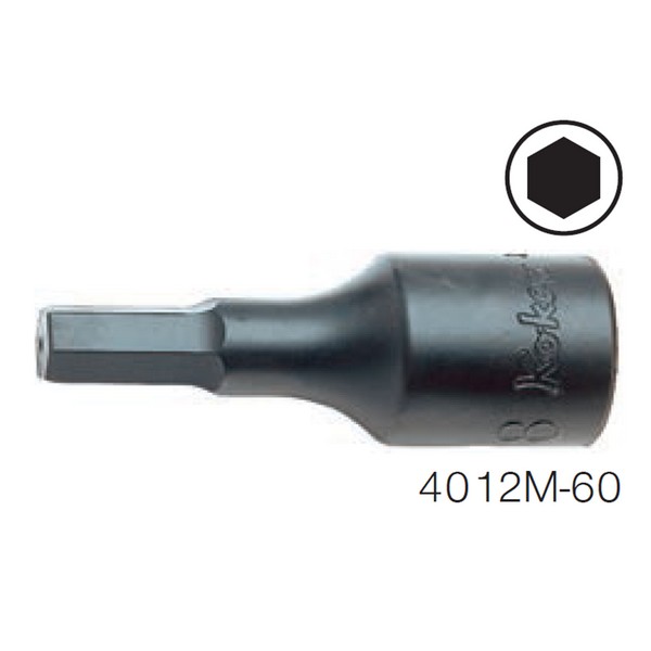 SKI - สกี จำหน่ายสินค้าหลากหลาย และคุณภาพดี | KOKEN 4012M-60-21 บ๊อกเดือยโผล่ดำ 6P-1/2นิ้ว-60-21mm