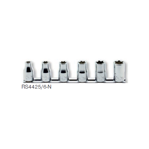KOKEN RS4425/6-N ชุดบ๊อกซ์ สั้น ท๊อกซ์ สำหรับน๊อต Low Profi le ชุด 6 ชิ้น ในรางเหล็ก