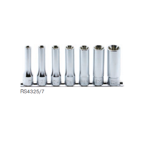 KOKEN RS4325/7  ชุดบ๊อกซ์ ท๊อกซ์ ยาว ขนาด 1/2นิ้ว ชุด 7 ชิ้น ในรางเหล็ก