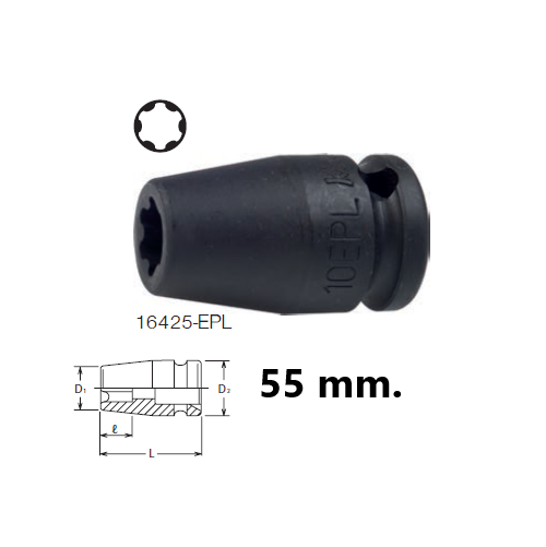 SKI - สกี จำหน่ายสินค้าหลากหลาย และคุณภาพดี | KOKEN 16425-EPL ลูกบ๊อกซ์ลม ท๊อกซ์พลัส EP/EPL ขนาด 3/4นิ้ว-24EPL