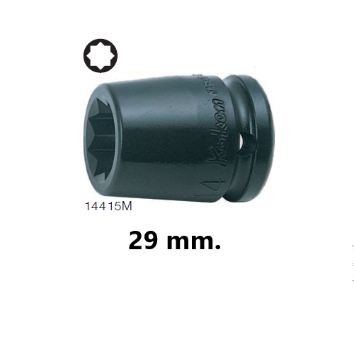 SKI - สกี จำหน่ายสินค้าหลากหลาย และคุณภาพดี | KOKEN 14415M-29 ลูกบ๊อกลม 1/2นิ้ว-8P-29