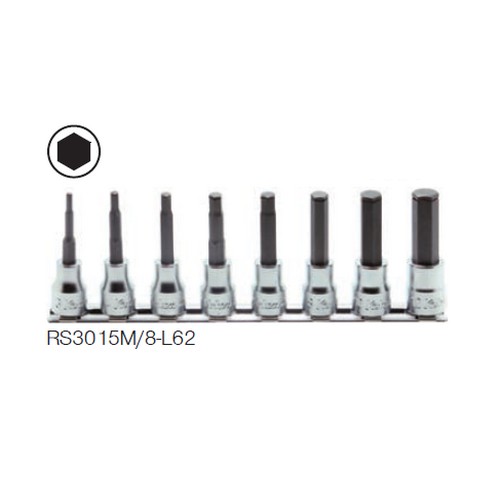 SKI - สกี จำหน่ายสินค้าหลากหลาย และคุณภาพดี | KOKEN RS3015M/8-L100 ชุดบ๊อกเดือยโผล่ 3/8นิ้ว 8 ชิ้น ยาว 100mm