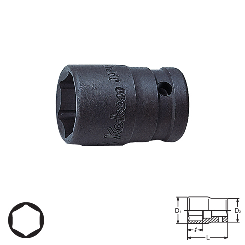 KOKEN 23400M-7 ลูกบ๊อกอินดัสเตรียล 3/8นิ้ว-6P-7mm.