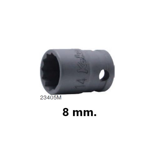 KOKEN 23405M-8 ลูกบ๊อกอินดัสเตรียล 3/8นิ้ว-12P-8mm.