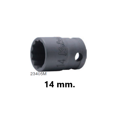 KOKEN 23405M-14 ลูกบ๊อกอินดัสเตรียล 3/8นิ้ว-12P-14mm.