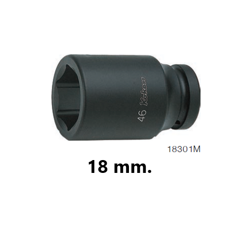 KOKEN 18301M-18 ลูกบ๊อกลมยาว 1นิ้ว-6P-18mm.