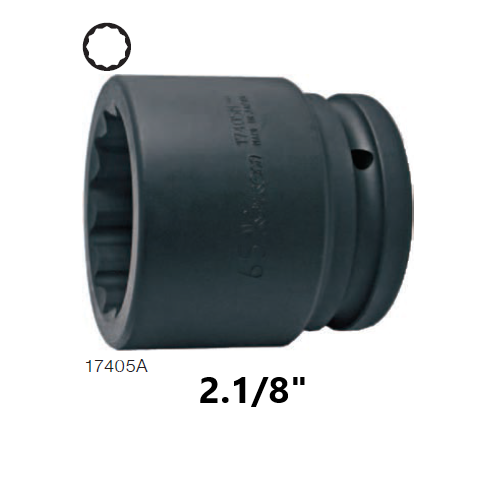KOKEN 17405A-2.1/8 ลูกบ๊อกลมสั้น 1.1/2นิ้ว-12P-2.1/8นิ้ว