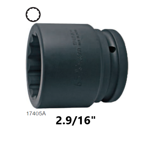 KOKEN 17405A-2.9/16 ลูกบ๊อกลมสั้น 1.1/2นิ้ว-12P-2.9/16นิ้ว