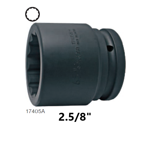 KOKEN 17405A-2.5/8 ลูกบ๊อกลมสั้น 1.1/2นิ้ว-12P-2.5/8นิ้ว