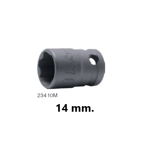 KOKEN 23410M-14 ลูกบ๊อกอินดัสเตรียล สั้น ถนอมมุมน๊อต 3/8นิ้ว-14