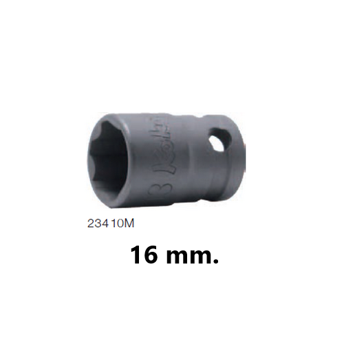 KOKEN 23410M-16 ลูกบ๊อกอินดัสเตรียล สั้น ถนอมมุมน๊อต 3/8นิ้ว-16