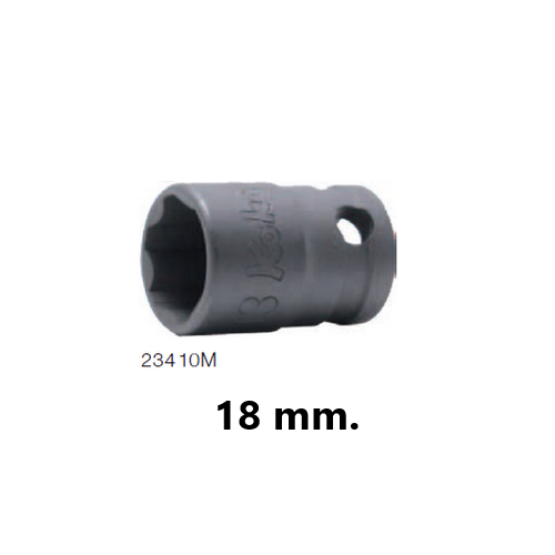 SKI - สกี จำหน่ายสินค้าหลากหลาย และคุณภาพดี | KOKEN 23410M-18 ลูกบ๊อกอินดัสเตรียล สั้น ถนอมมุมน๊อต 3/8นิ้ว-18