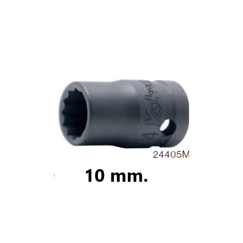 KOKEN 24405M-10 ลูกบ๊อกอินดัสเตรียล สั้น 1/2นิ้ว-12P-10mm