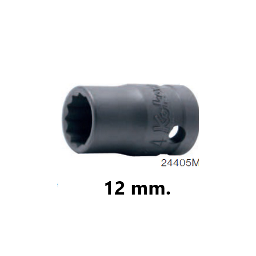 KOKEN 24405M-12 ลูกบ๊อกอินดัสเตรียล สั้น 1/2นิ้ว-12P-12mm