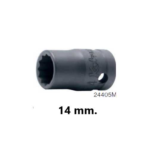 SKI - สกี จำหน่ายสินค้าหลากหลาย และคุณภาพดี | KOKEN 24405M-14 ลูกบ๊อกอินดัสเตรียล สั้น 1/2นิ้ว-12P-14mm