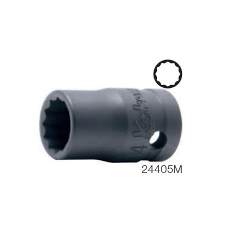 KOKEN 24405M-19 ลูกบ๊อกอินดัสเตรียล สั้น 1/2นิ้ว-12P-19mm