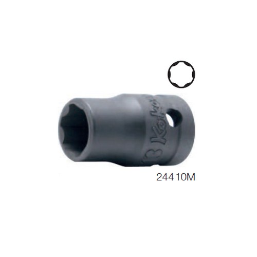 SKI - สกี จำหน่ายสินค้าหลากหลาย และคุณภาพดี | KOKEN 24410M-10 ลูกบ๊อกอินดัสเตรียล สั้น ถนอมมุมน๊อต 1/2นิ้ว-10