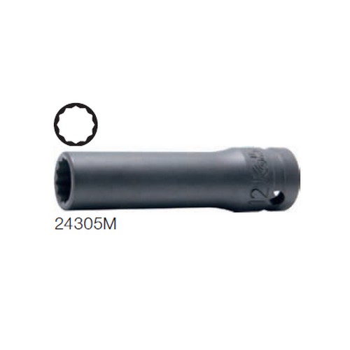 KOKEN 24305M-12 ลูกบ๊อกอินดัสเตรียล ยาว 1/2นิ้ว-12P-12mm