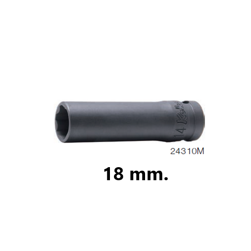 SKI - สกี จำหน่ายสินค้าหลากหลาย และคุณภาพดี | KOKEN 24310M-18 ลูกบ๊อกอินดัสเตรียล สั้น ถนอมมุมน๊อต 1/2นิ้ว-18mm.