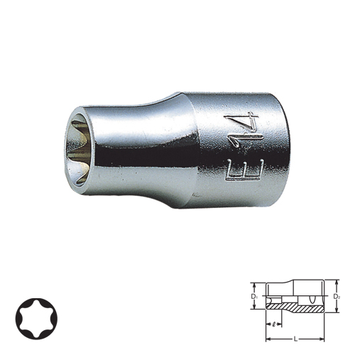 SKI - สกี จำหน่ายสินค้าหลากหลาย และคุณภาพดี | KOKEN 4425-E22 ลูกบ๊อกท๊อก 1/2นิ้ว-E22