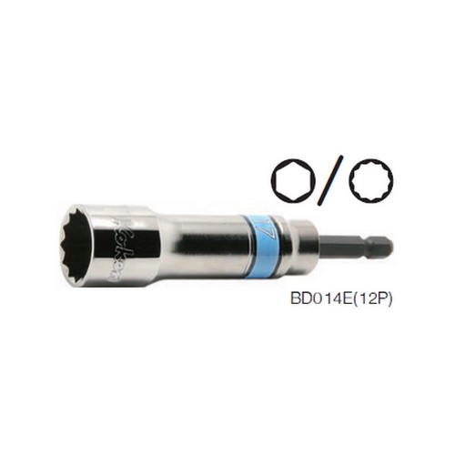 KOKEN BD014E-17 บ๊อกยาว 12P - 17mm. ใช้กับไขควงไฟฟ้าแกน 1/4นิ้ว
