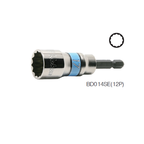KOKEN BD014SE-14 บ๊อกสั้น 12P-14mm. ใช้กับไขควงไฟฟ้าแกน 1/4นิ้ว