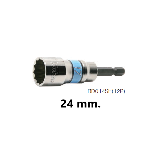 KOKEN BD014SE-24 บ๊อกสั้น 12P-24mm. ใช้กับไขควงไฟฟ้าแกน 1/4นิ้ว