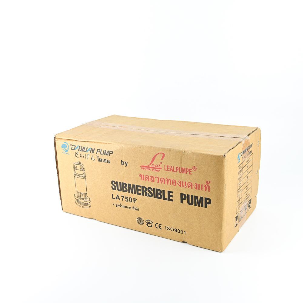 DAYUAN LA750F ปั๊มแช่ 2นิ้ว 750W ความเร็วรอบ 2900 RPM สูง 19.5M ปริมาณน้ำ 265 L/min > ALUMINUM