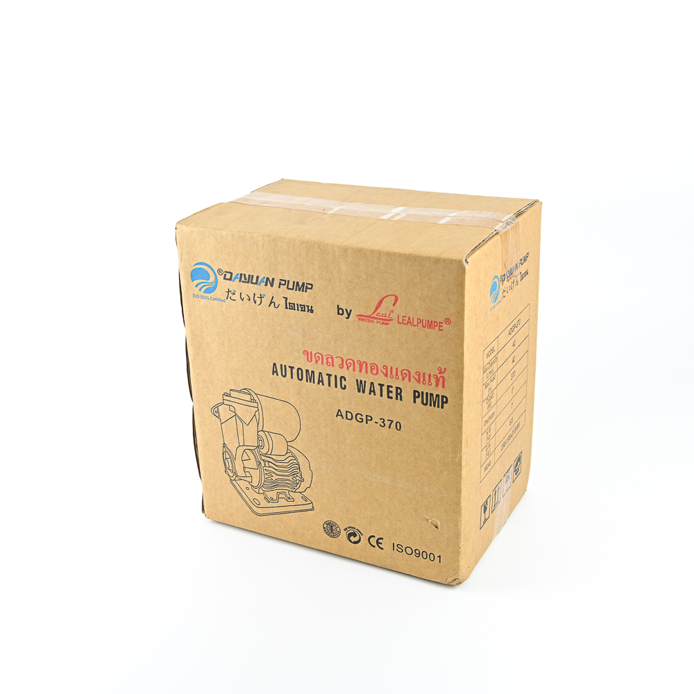 DAYUAN ADGP-370 ปั๊มหอยโข่งออโต้ 1นิ้ว 370W ใบพัดBC สูง 30M ปริมาณน้ำ 37 L/min >แบบเปลือย