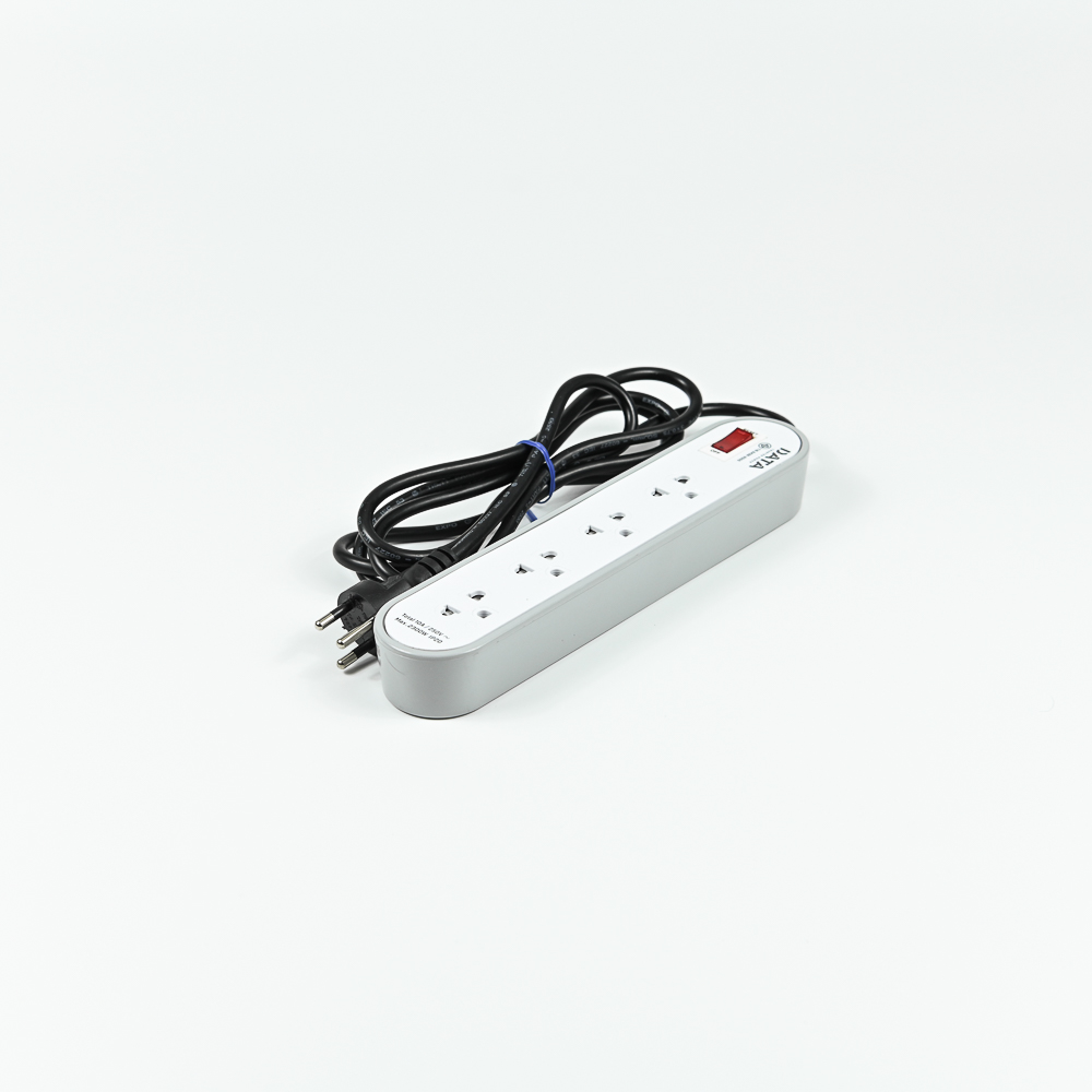 DATA AP4156 ปลั๊กไฟ 4 ช่อง 1 สวิตช์ 2 เมตร สีเทา 10A 2300W