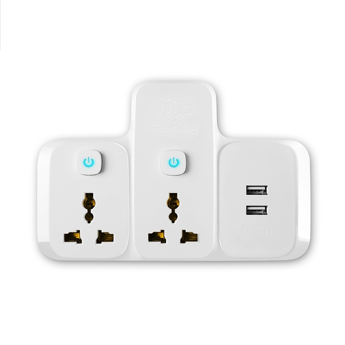 Randy X33A-USB Adaptor 16แอมป์ 3680วัตต์ 2ช่อง 2USB  กำลังไฟ 16A-3680W