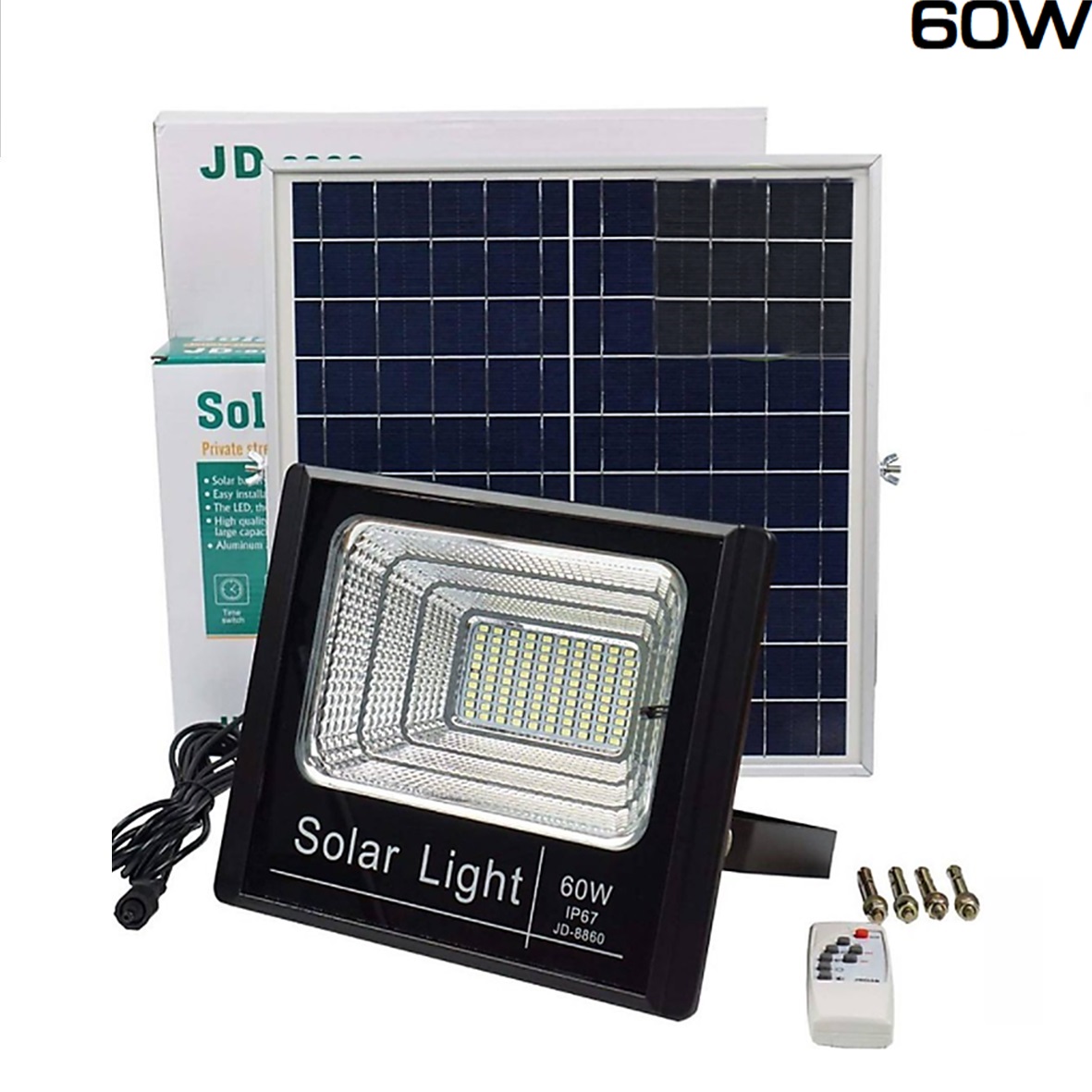 RANDY 9060 LED โคมไฟโซล่า SPORT LCD 60W 