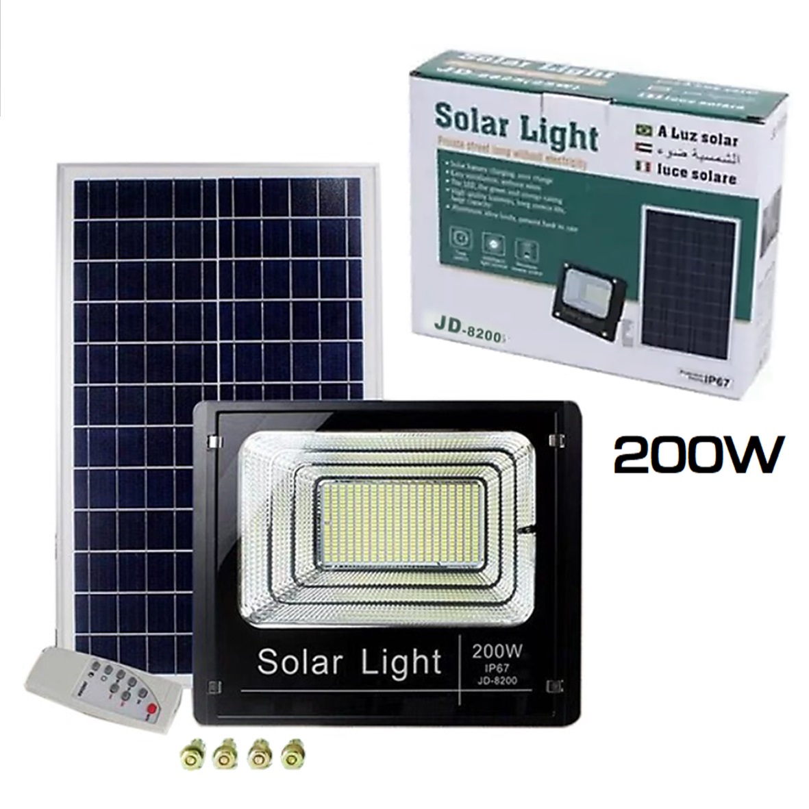 RANDY 9200 LED โคมไฟโซล่า SPORT LCD 200W 