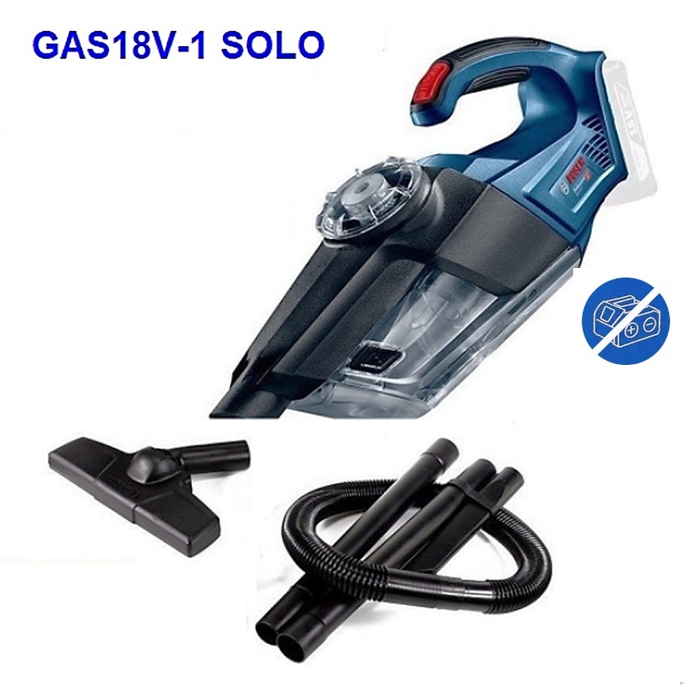 BOSCH GAS18V-1 (SOLO=เครื่องเปล่า) เครื่องดูดฝุ่น แบตเตอรี่ 18 โวลท์ #06019C62L0