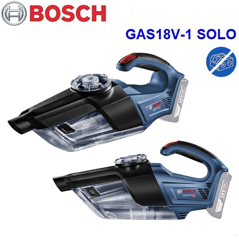 BOSCH GAS18V-1 (SOLO=เครื่องเปล่า) เครื่องดูดฝุ่น แบตเตอรี่ 18 โวลท์ #06019C62L0