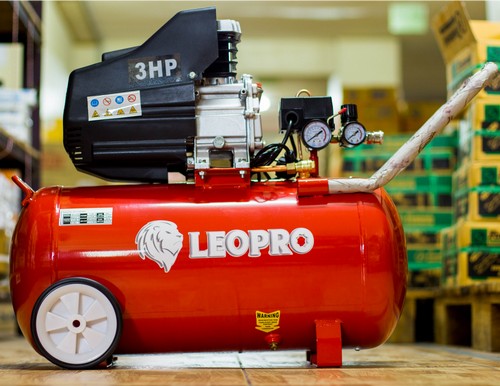 LEOPRO SNC-5030 ปั๊มลมโรตารี่ HYBRID 3HP 250L/min ถัง 50L.พร้อม quick coupler**