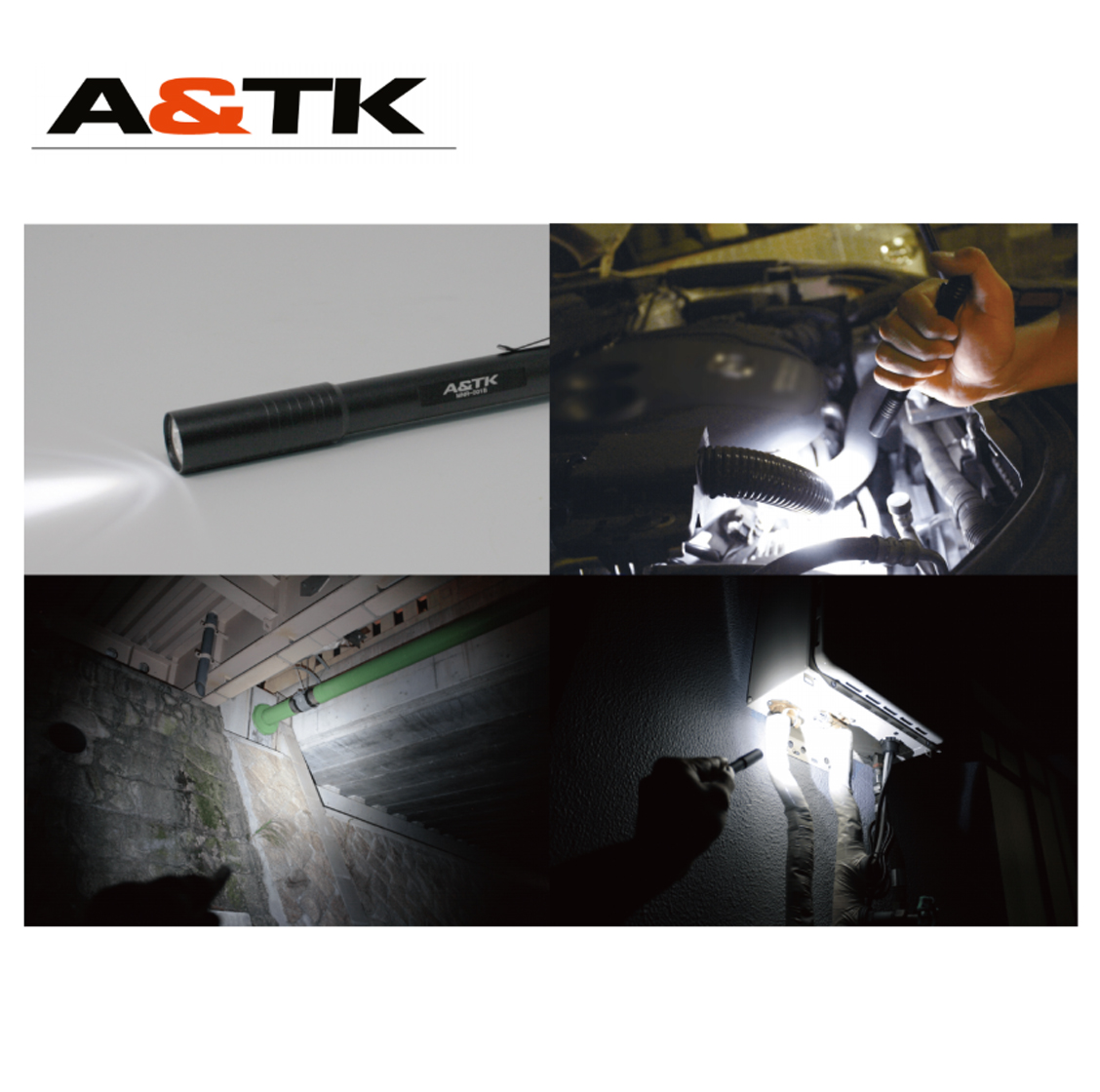 A&TK MNR-001B ไฟฉายสีดำส่องสว่าง 110 lm (ใช้ถ่าน 2AAA จำนวน 2 ก้อน)