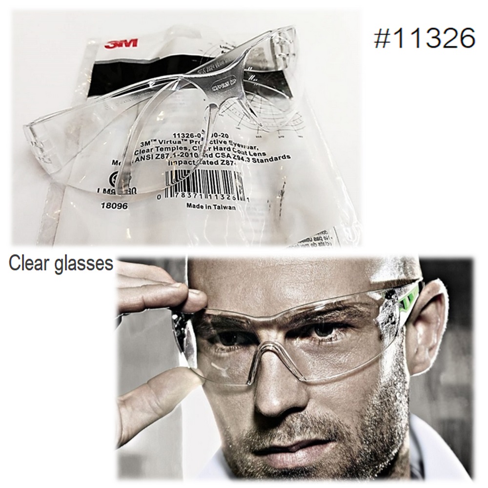 3M #7100109223 แว่นตาเซฟตี้เลนส์ ใส #11326