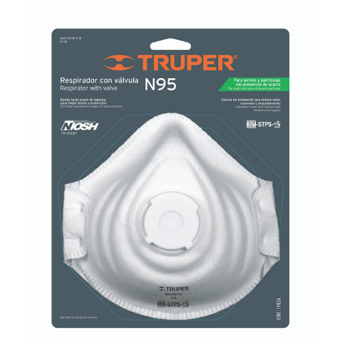 TRUPER 19757 หน้ากากอนามัย + วาลว์หายใจ (MAS-POR-V-B)
